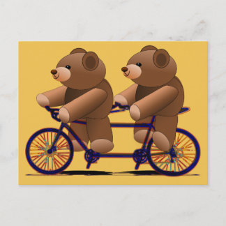 Cykeltandem, Nalle Skriv ut Vykort
