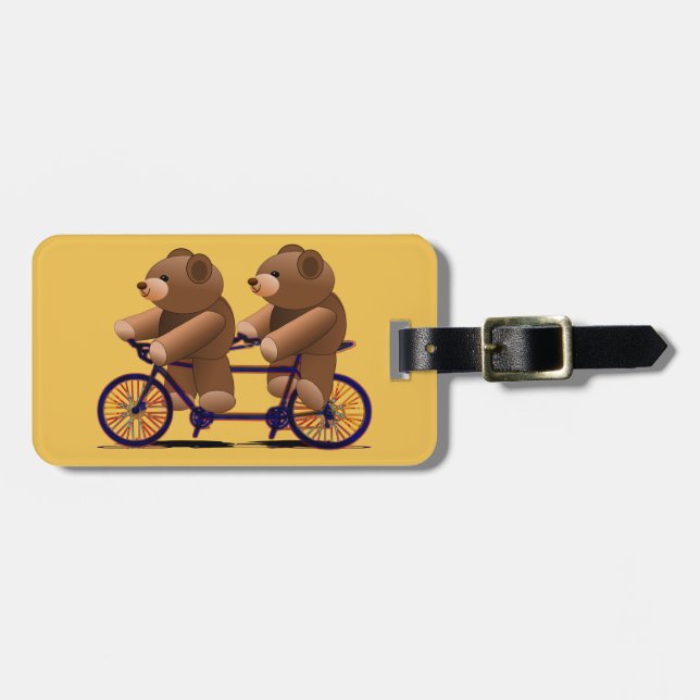 Cykeltandemcykel, nalletryck bagagebricka (Horisontell Framsida)