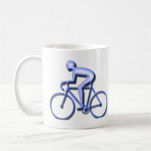 Cykeltävla i blått kaffemugg