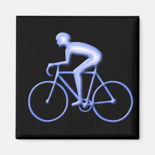 Cykeltävla i blått magnet