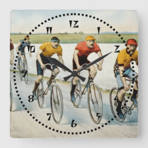 Cykeltävling Fyrkantig Klocka