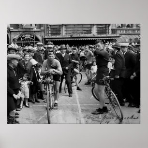 Cykeltävling Paris Roubaix 1900 Färg Redux Poster