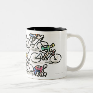 Cykeltävling Två-Tonad Mugg