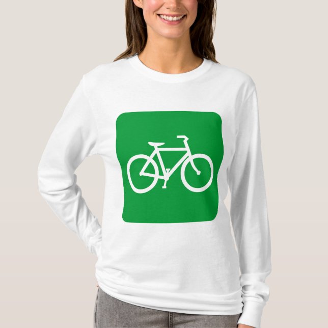 Cykeltecken - Grass-Grönt T Shirt (Framsida)