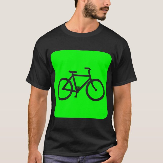 Cykeltecken - Grönt T-shirt (Framsida)