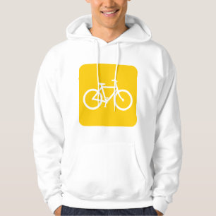 Cykeltecken - gul hoodie