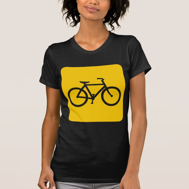Cykeltecken - gul tee shirt (Framsida)