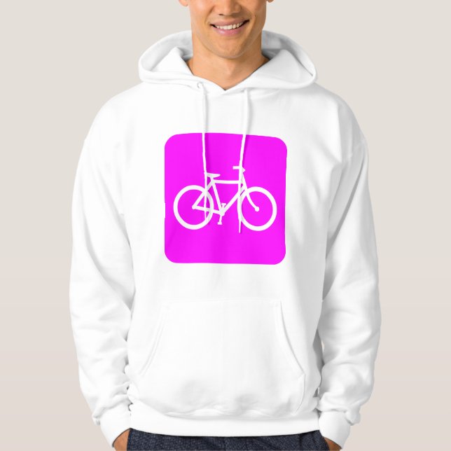 Cykeltecken - Magenta Hoodie (Framsida)