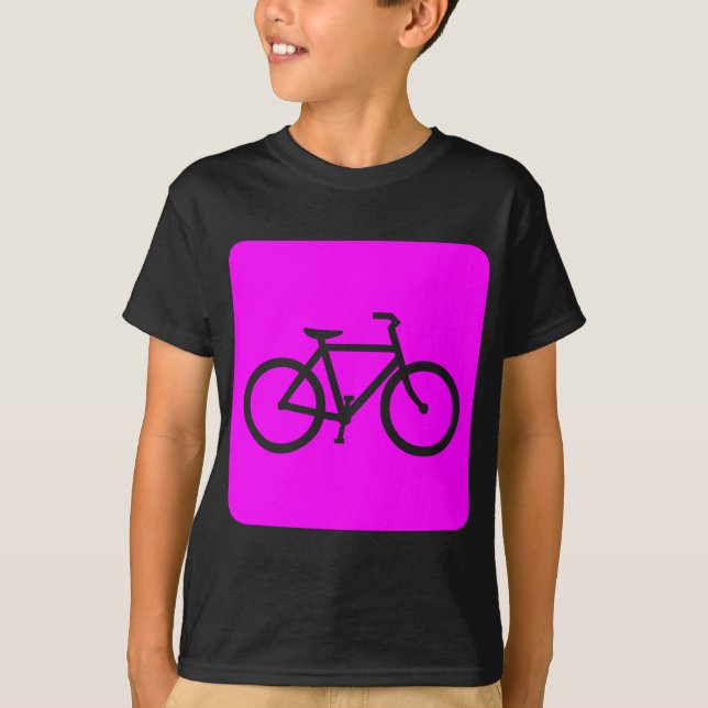 Cykeltecken - Magenta T-shirt (Framsida)