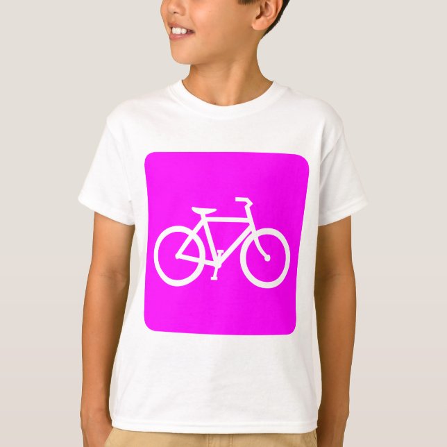 Cykeltecken - Magenta Tee (Framsida)