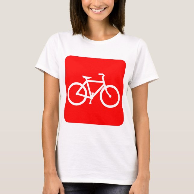 Cykeltecken - röd t-shirt (Framsida)