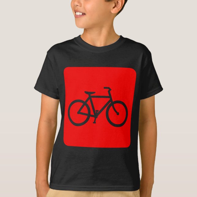 Cykeltecken - röd tröja (Framsida)