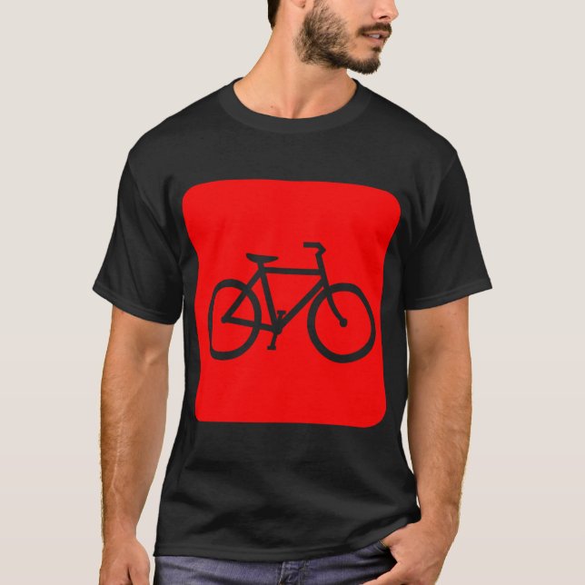 Cykeltecken - röd tröja (Framsida)
