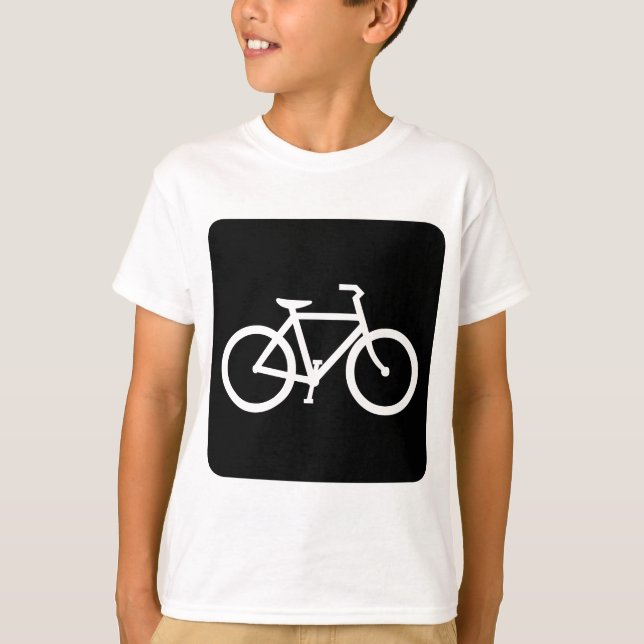 Cykeltecken - svart tee shirt (Framsida)