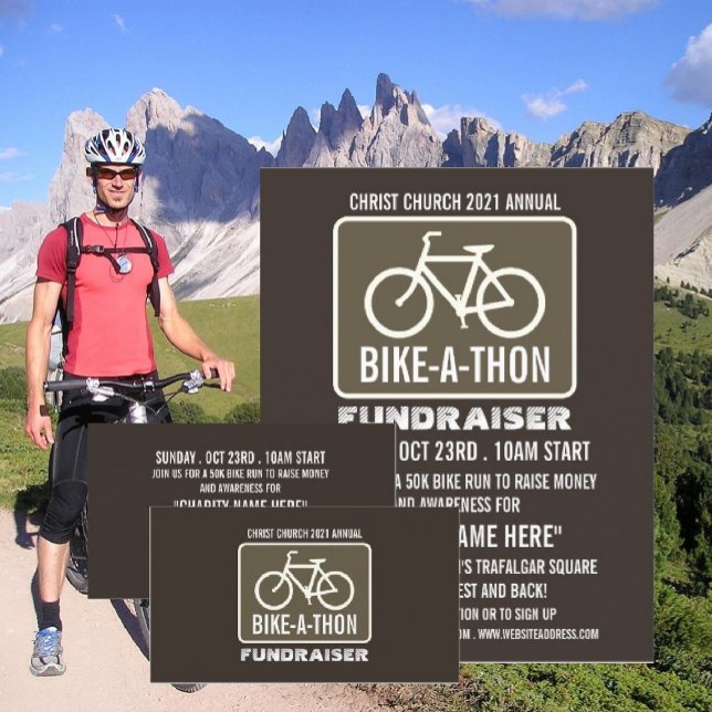Cykeltecken, välgörenhetsbike-a-thon-händelse flygblad (Skapare uppladdad)