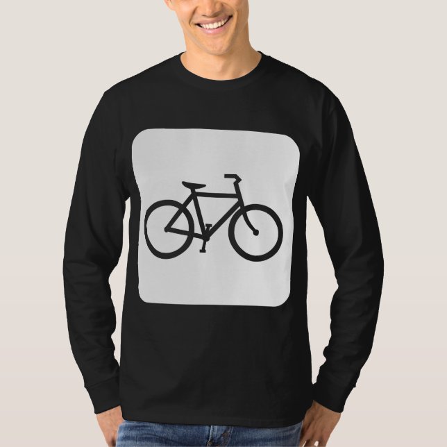 Cykeltecken - vitt t-shirt (Framsida)