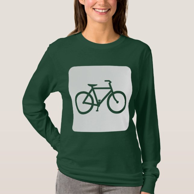 Cykeltecken - vitt t-shirt (Framsida)