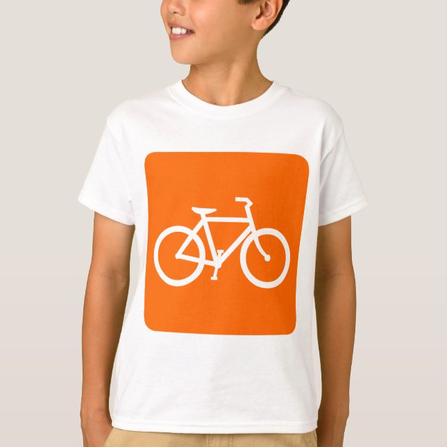 Cykeltecken - vitt t-shirt (Framsida)