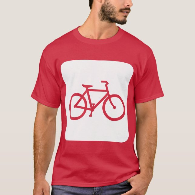 Cykeltecken - vitt t-shirt (Framsida)