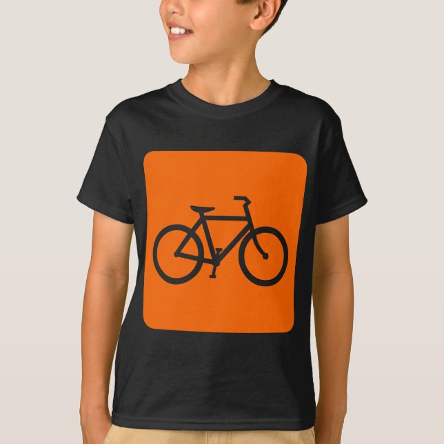 Cykeltecken - vitt tee (Framsida)