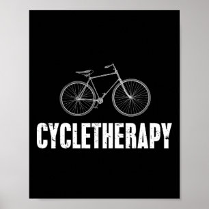 Cykelterapi Rolig Cykling Mountainbike Cyklister Poster