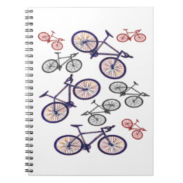 Cykeltryckdesign Anteckningsbok Med Spiral
