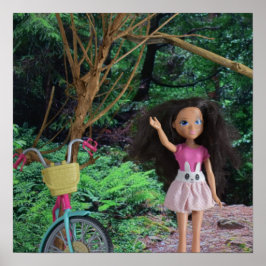 Cykeltur in i skogen poster