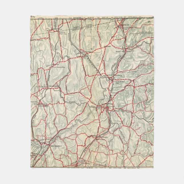 Cykelvägar i New York och Connecticut 12 Fleecefilt (Framsidan)