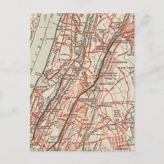 Cykelvägar i New York och Conneticut 3 Vykort (Framsida)