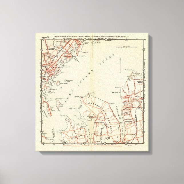 Cykelvägar i New York och Conneticut 6 Canvastryck (Framsida)