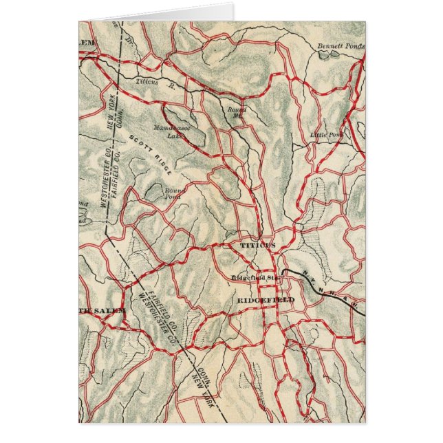 Cykelvägar i New York och Conneticut 9 Hälsningskort (Framsidan)