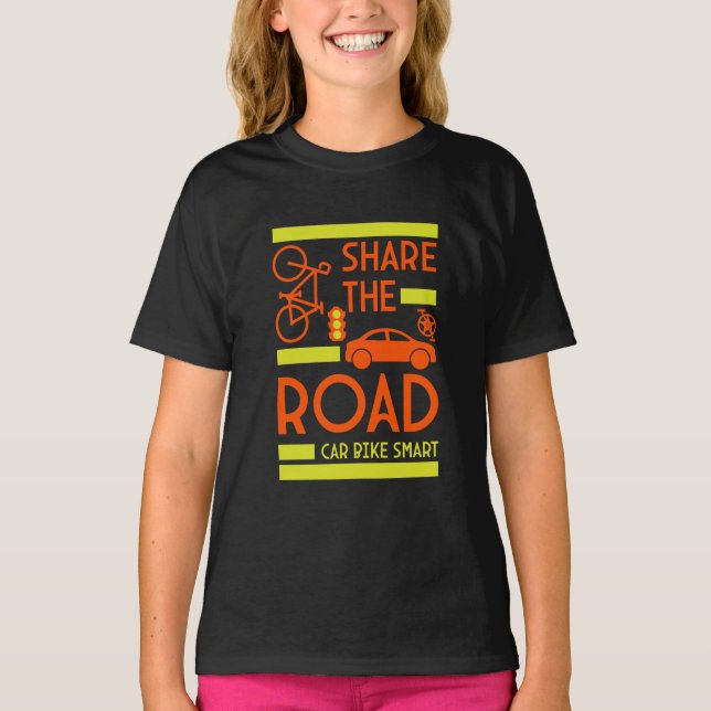 Cykelvägsäkerhet T Shirt (Framsida)