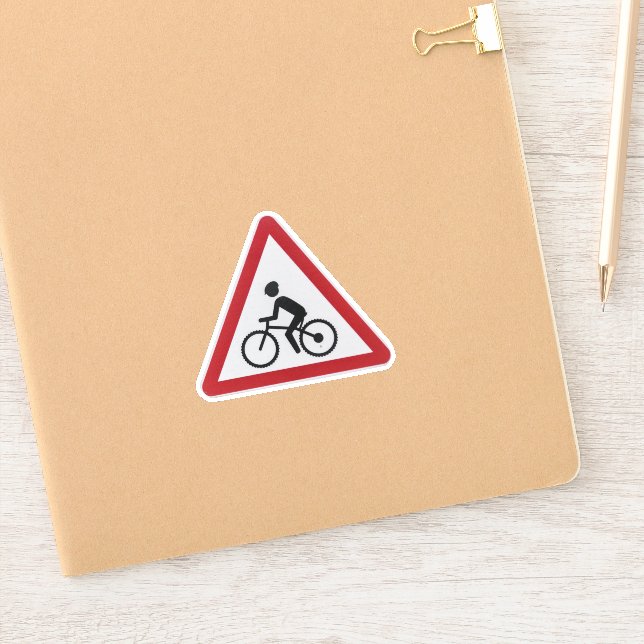 Cykelvägskylt Klistermärken (Anteckningsbok)