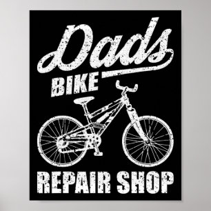 Cykelverkstad Rolig Pappa Mountainbike Cykling Poster