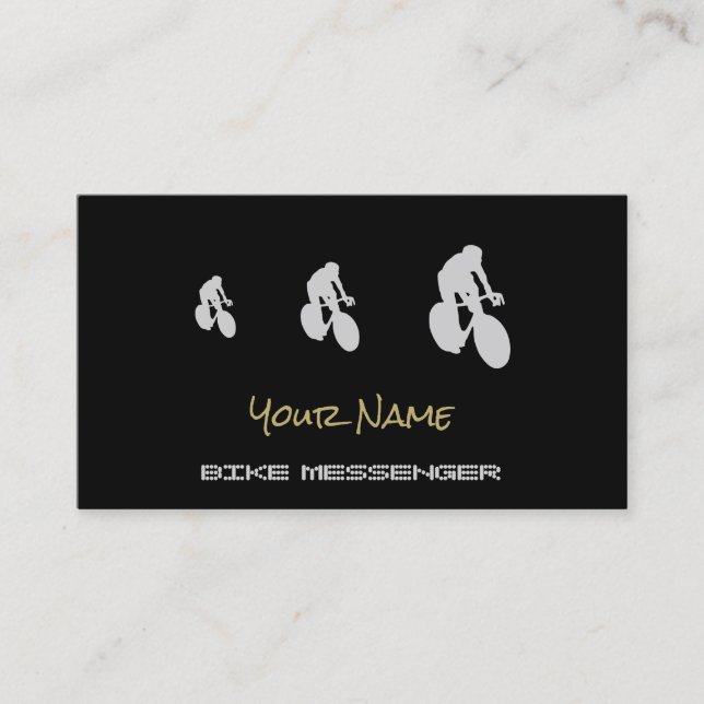 Cykla budbärare eller cykla kurirvisitkortar visitkort (Framsida)