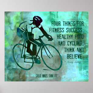 Cykla citationstecken- och konditionaffischen poster