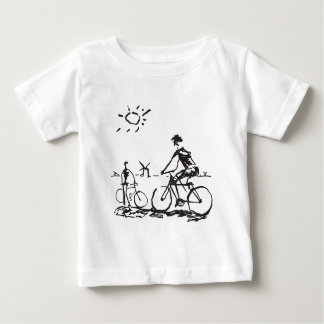 Cykla cykeln skissa tee
