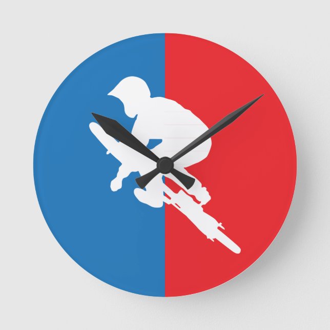 Cykla - cyklist - cykeln - BMX - sport Rund Klocka (Framsida)