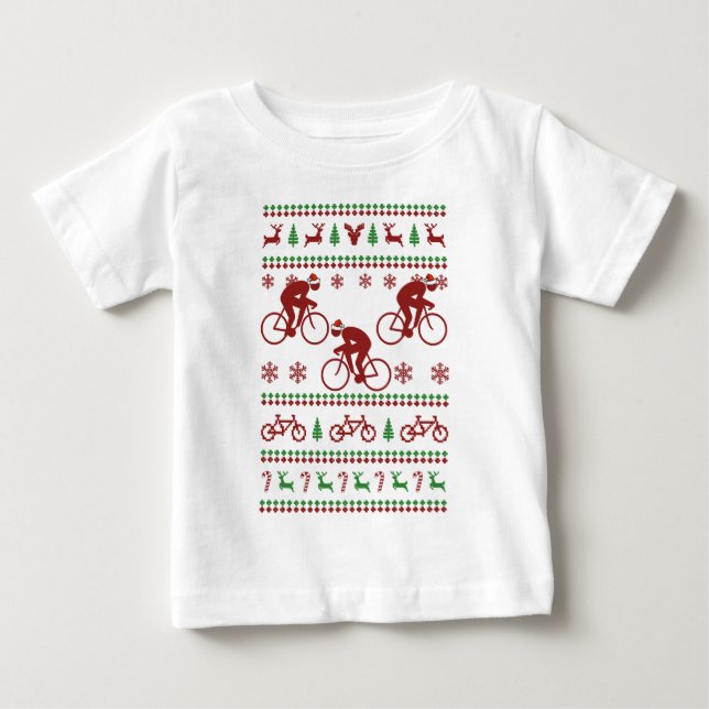 Cykla den fula jultröjan t-shirt (Framsida)