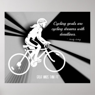 Cykla den Motivational affischen för mål och fö Poster