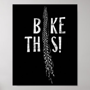 Cykla Det Här! Däckspår Dirtbike Mountainbike MTB Poster