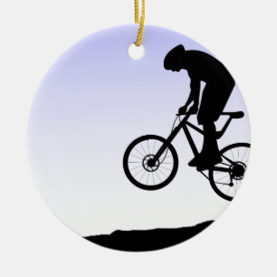 Cykla för berg julgransprydnad keramik