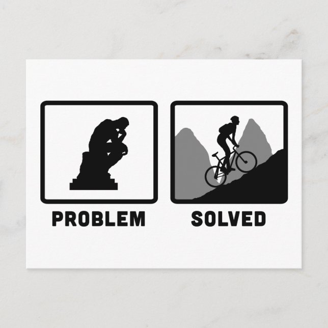 Cykla för berg vykort (Framsida)