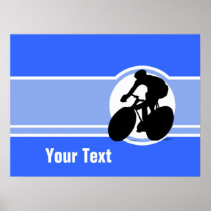 Cykla för blått poster