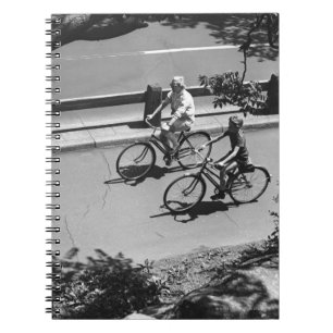Cykla för man och för pojke anteckningsbok med spiral