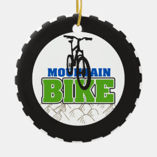 Cykla för mountainbike julgransprydnad keramik