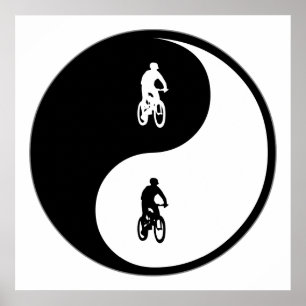 Cykla för Yin Yang berg Poster