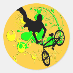 Cykla för ytterlighet runt klistermärke