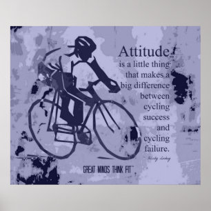 Cykla framgång- och inställningaffischen poster