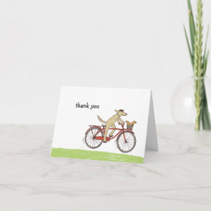 Cykla gulliga tackkort för hund och för ekorre  